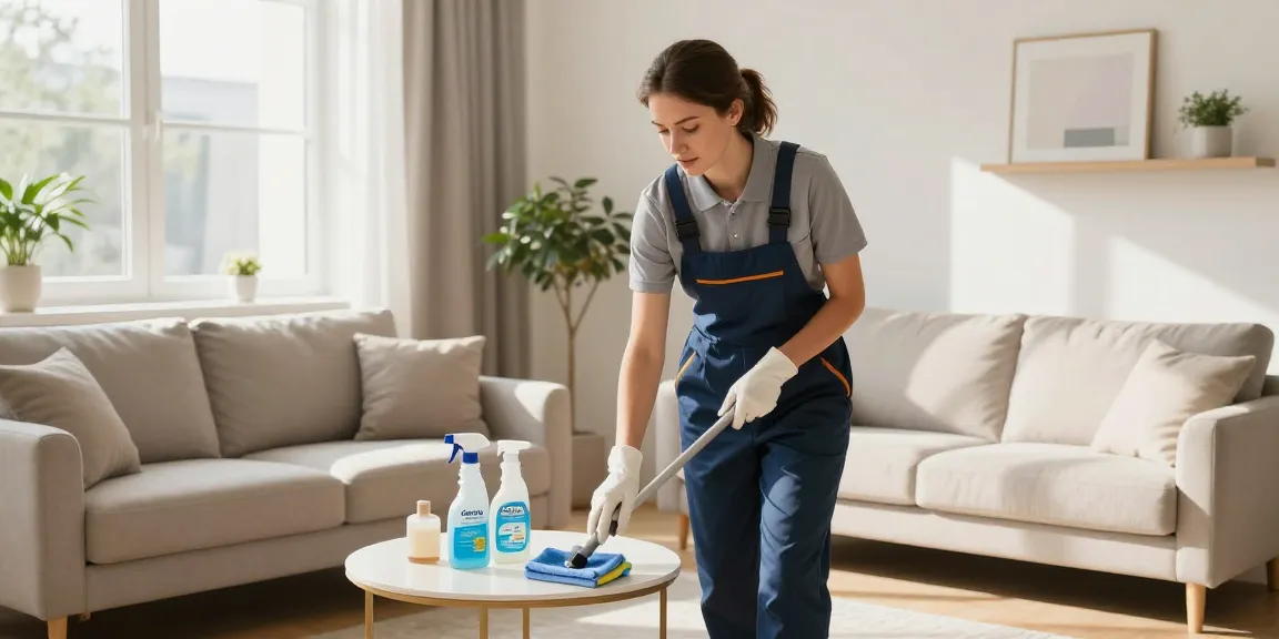 Professional cleaner from reinigungsfirma bern enhancing the beauty of a modern apartment.