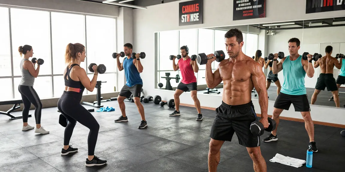Kraftsportler, die in einem hellen Fitnessstudio trainieren und das Erlebnis des Anabolika Shop Deutschland für Fitness und Muskelentwicklung veranschaulichen.