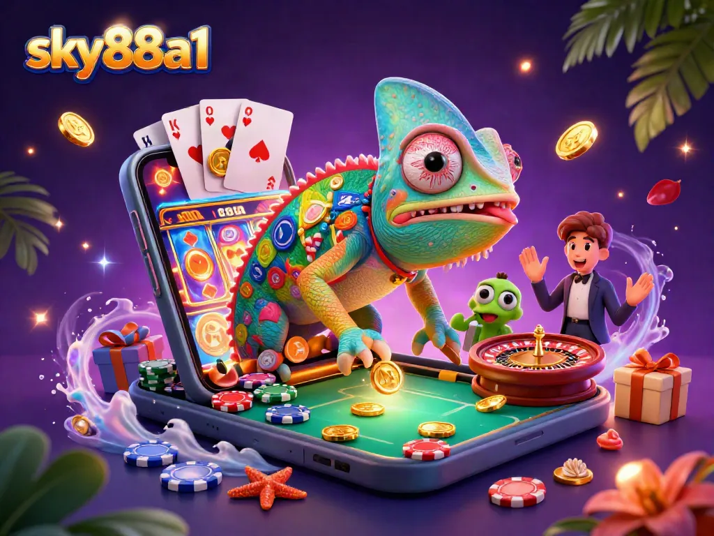 Experience thrilling gameplay at sky88a1 with an engaging casino scene featuring vibrant game elements.