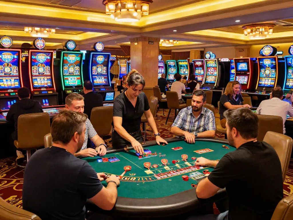 Live gaming scene at UK88 casino showcasing diverse players and dealers, highlighting the excitement of https://uk88win.org/.