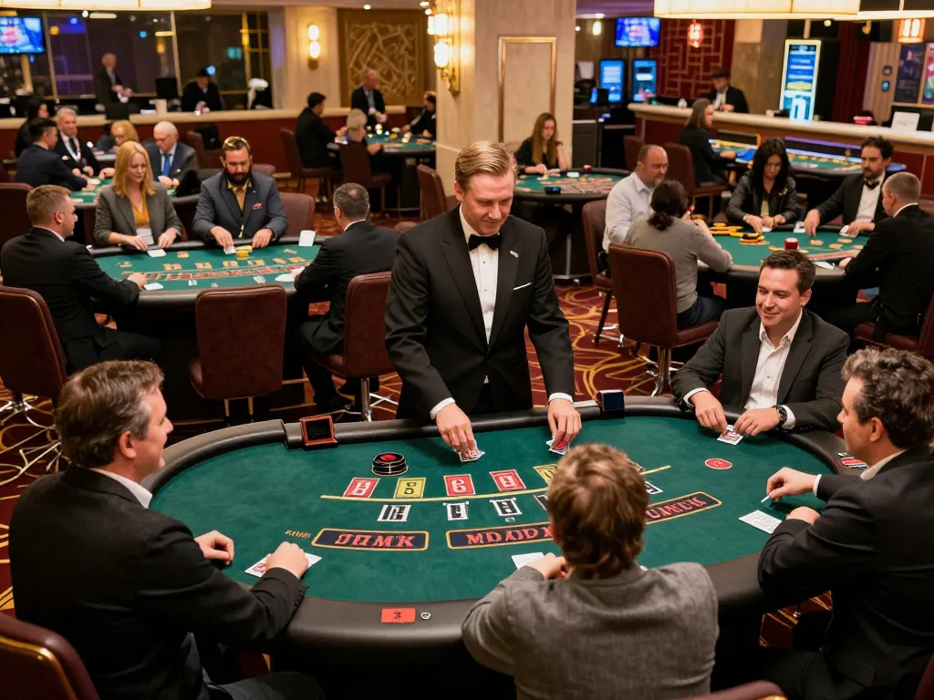 Players engaging in blackjack at f168 casino, showcasing excitement and strategy