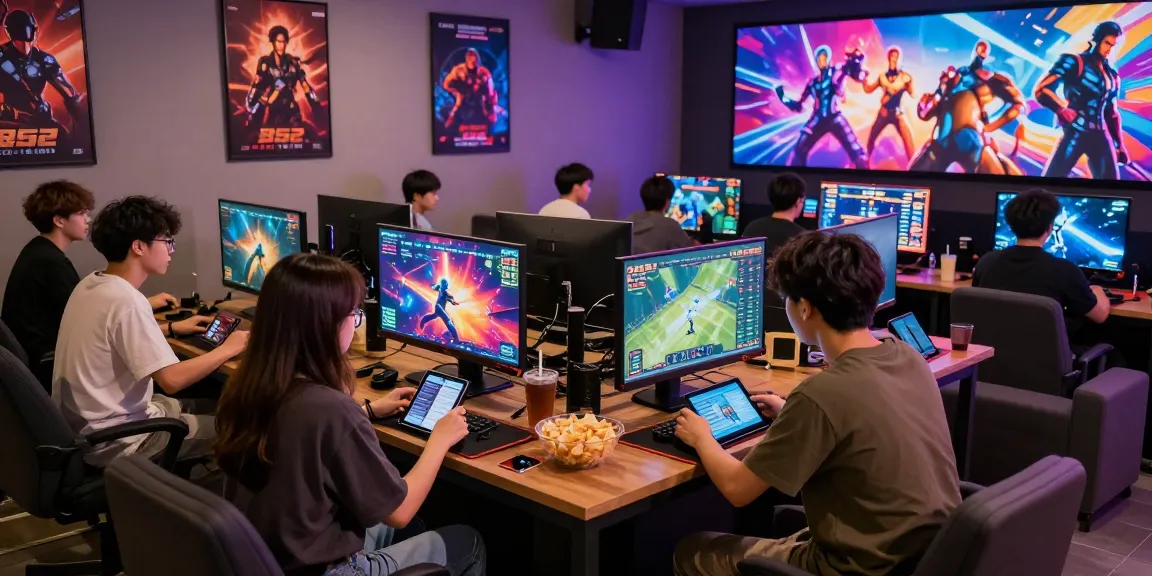 Exciting gaming scene at https://b52club.radio.fm/ with players immersing in B52 CLUB's vibrant atmosphere.