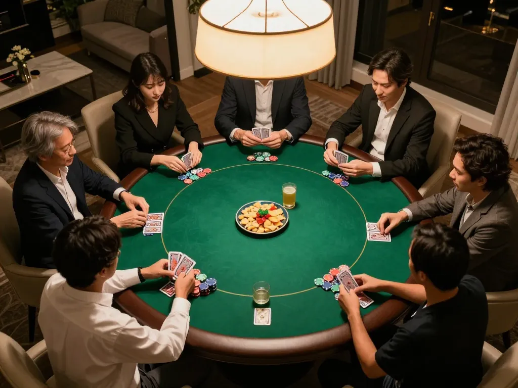 Engaged players at home poker night focusing on strategic gameplay in a cozy atmosphere with 789 win.