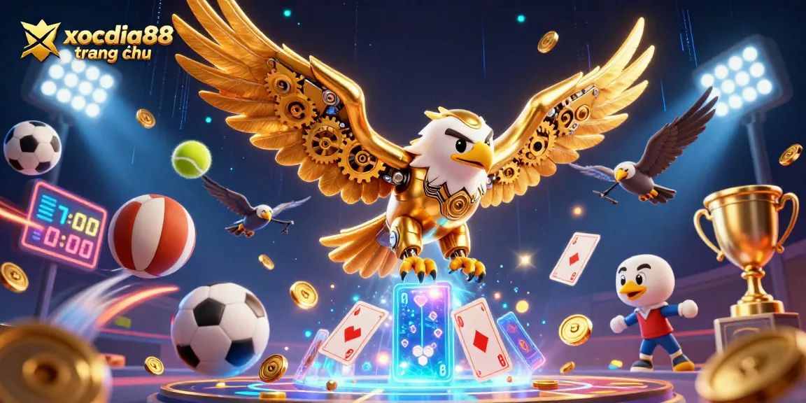 Experience thrilling gameplay at xocdia88 trang chủ with vibrant sports and gambling elements in a dynamic scene.