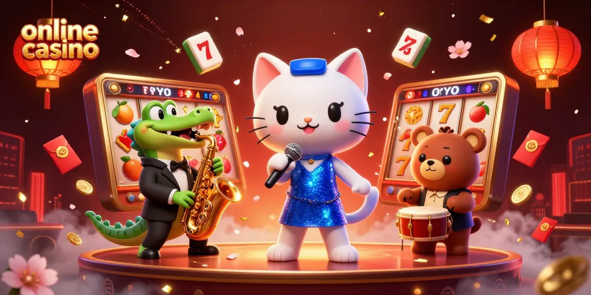 Engage with an online casino featuring a vibrant 3D scene of charismatic characters and dynamic gaming elements